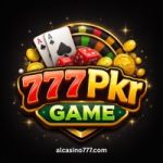 777Pkr Game logo with casino icons on dark background