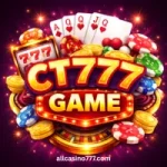 CT777 Game online casino logo on dark background